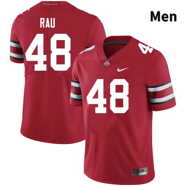 Men's Ohio State Buckeyes #48 Corey Rau Scarlet Authentic College Stitched Football Jersey 23GP045GX